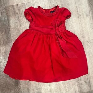 Ralph Lauren 18M Red Holiday dress Christmas Bow festive fancy family photos